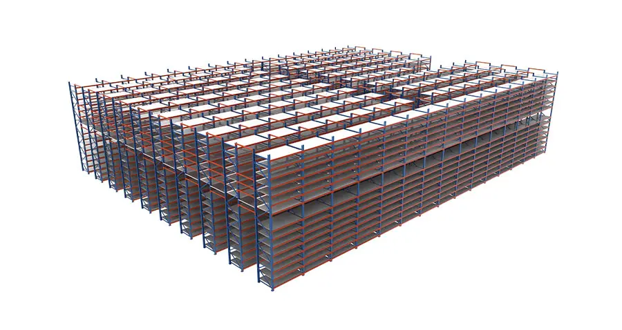 3D warehouse racking rendering