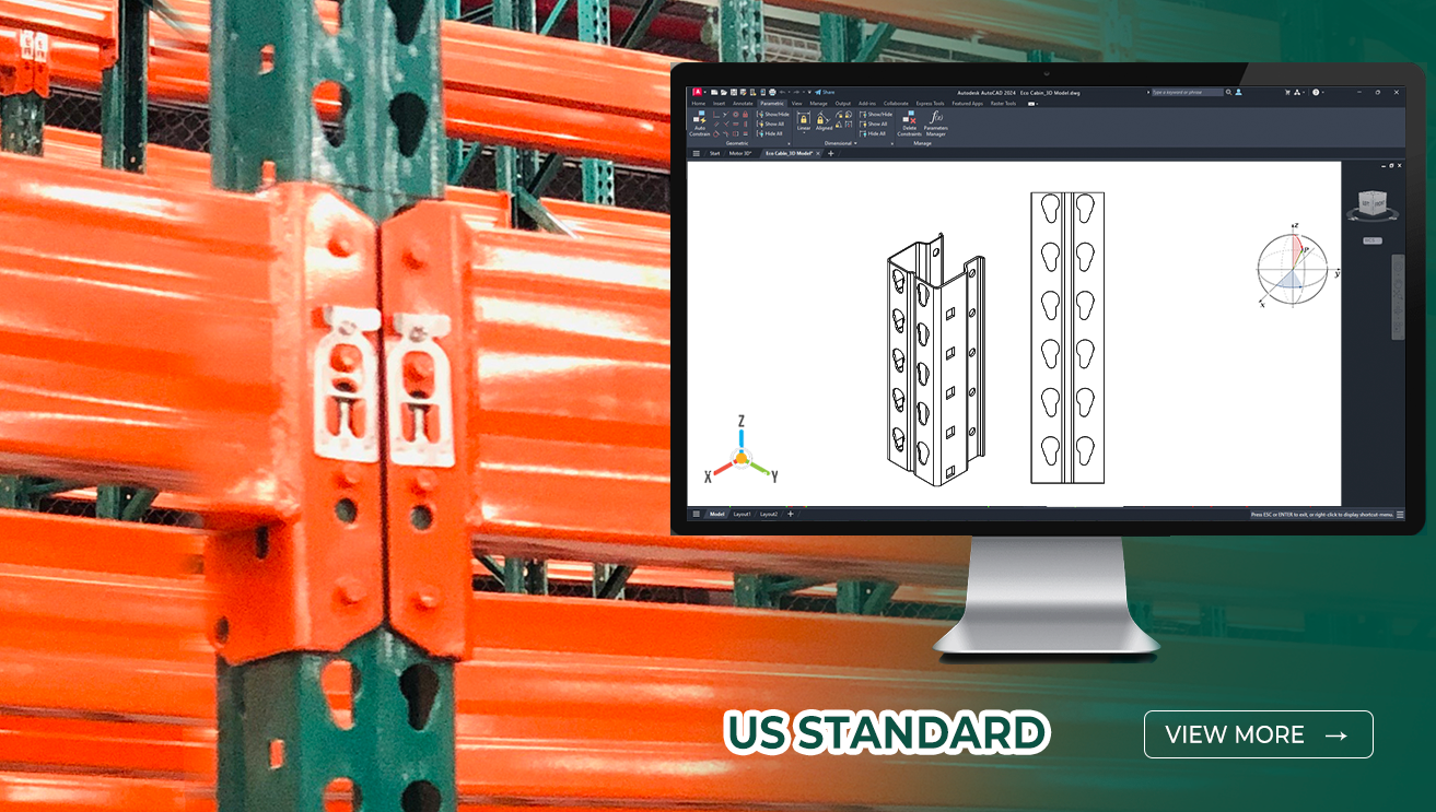 Heavy Duty Teardrop Pallet Racking Component Diagram