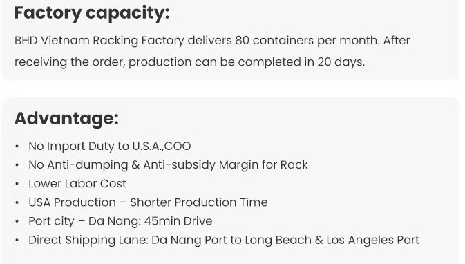 Factory Advantages