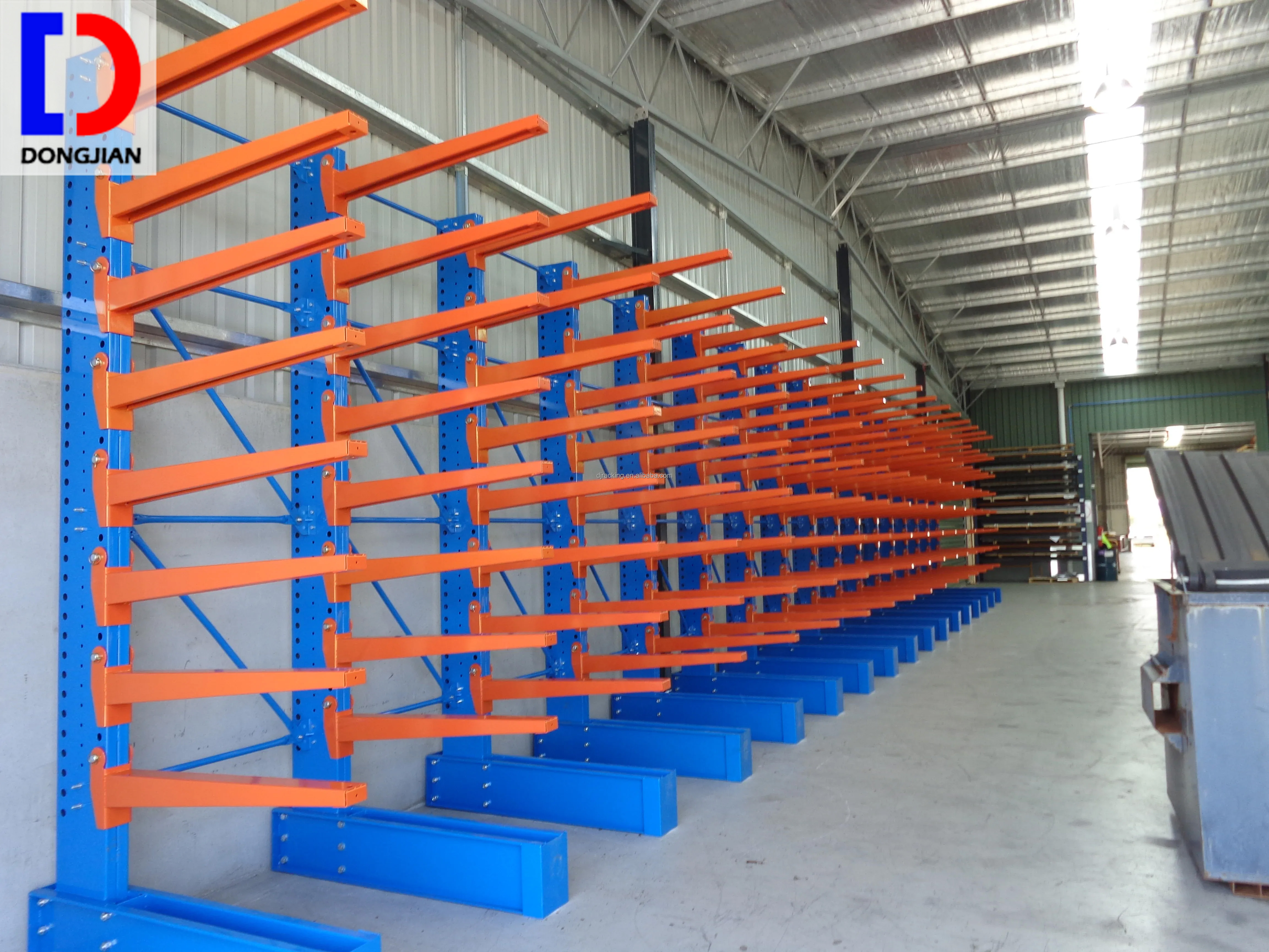 DJ Heavy-Duty Steel Adjustable Cantilever Rack Warehouse Standard Pallet Storage Shelf Sheet Metal 500kg-2000kg Capacity Powder