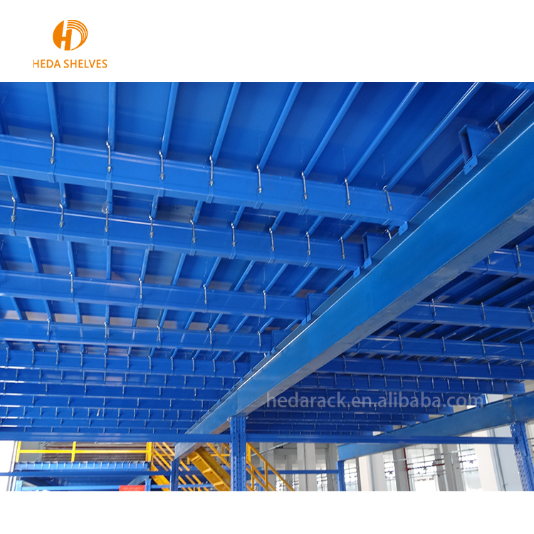 Warehouse Rack Supported Mezzanine Floor System Multi-level Shelf Steel Platform CE ISO9001