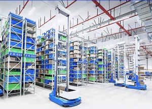 Intelligent AGV Bin Rack Automated Storage Shelving System Warehouse Robot Bin Racking Multi-tier Heavy Duty Industrial Shelving