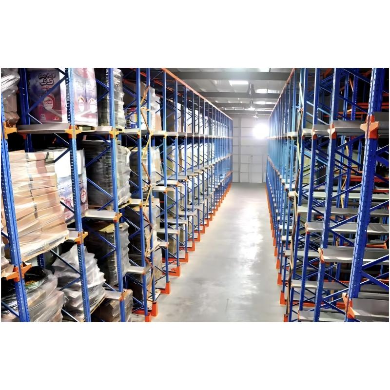 Drive-through Shelving Stacking Racks Shelves Heavy Duty Through-type Steel Shelving with Corrosion Protection Adjustable Height