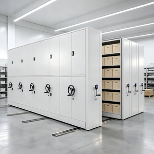 Modular Assembly High Density Mobile Shelving Steel Compactor System for School & Workshop Warehouse Goods Stacking Railing Bays