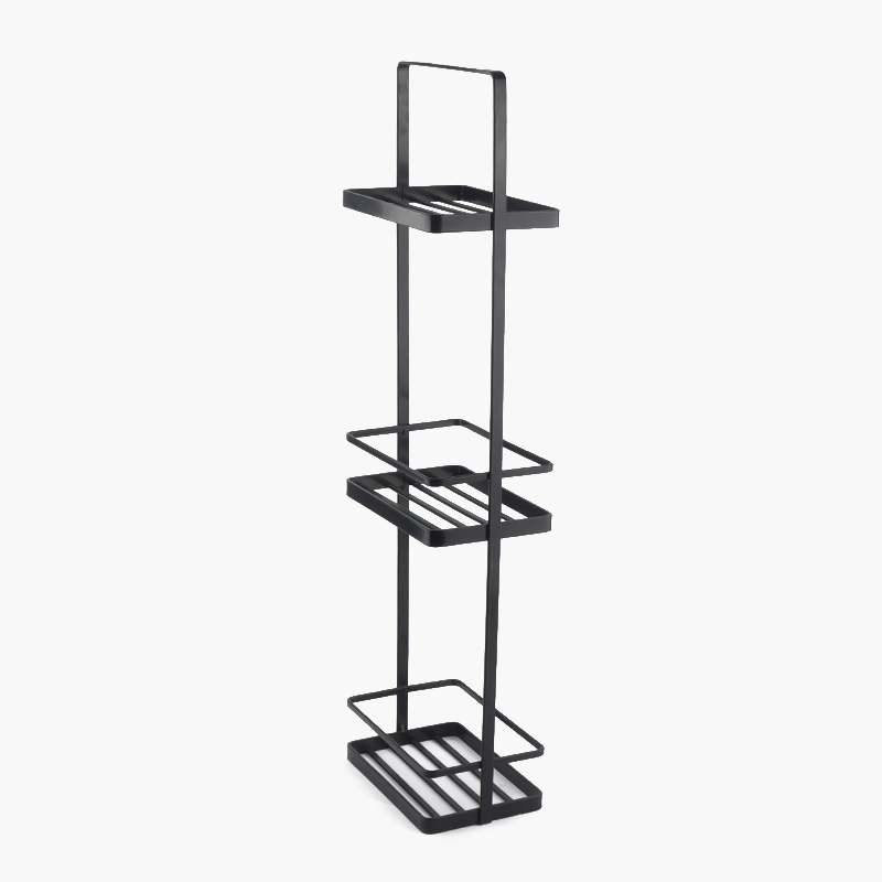 New Design Living Room Bedroom Kitchen Narrow Angle Iron Shelf Storage Rack Standing Type Three Tier Dust Proof