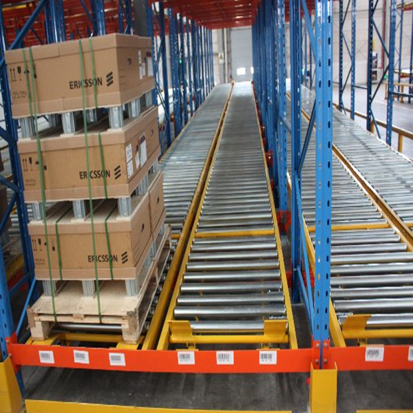 Factory Steel Durable Heavy Duty CE Certified Warehouse Gravity Carton Pallet Flow Roller Sliding Rack