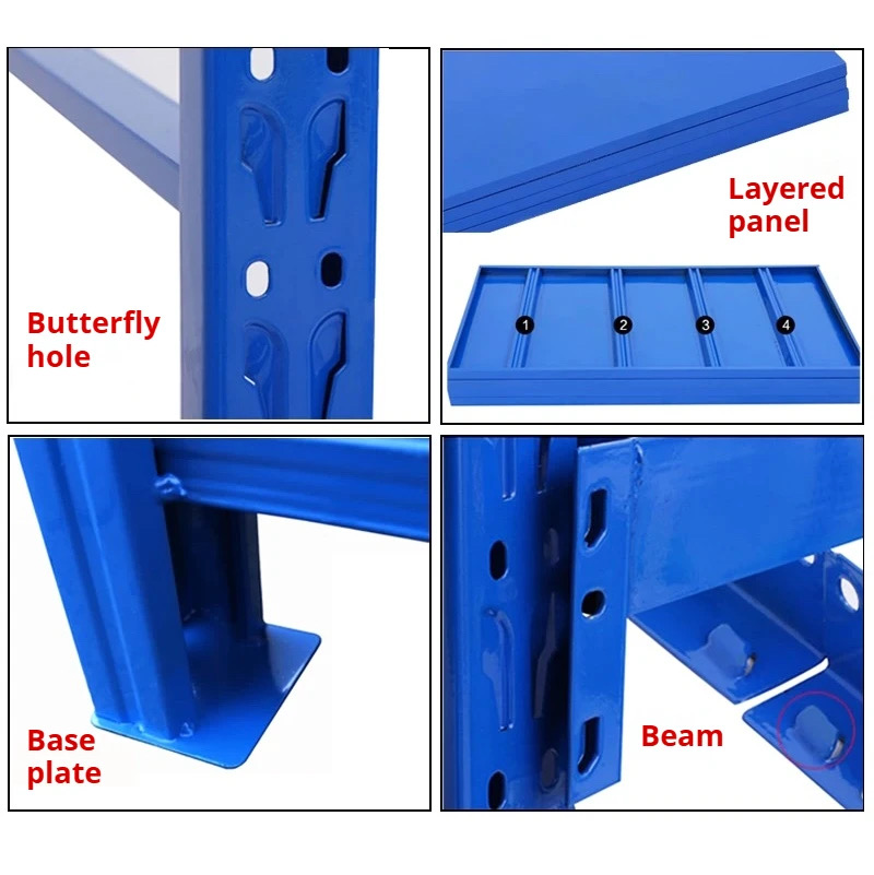 Boltless Storage Shelf Adjustable Warehouse Storage System Free Combination Main-sub Shelf