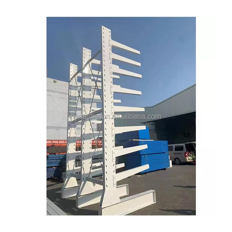 Industrial Rack Shelving Single Sided Heavy Duty Cantilever Racking System Cantilever Racks For Sale