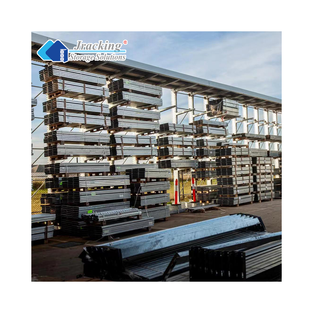Jrackng High Capacity Heavy Duty Warehouse Storage Long Arm Cantilever Racking For Timber