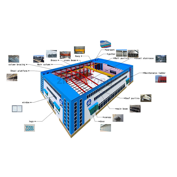 Modular Steel Frame Warehouse Component