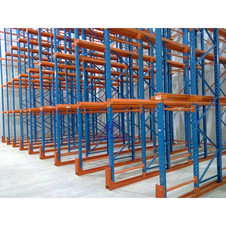 High-Capacity Drive-In Pallet Racking System Drive-Through Pallet Rack For Storage Warehouses