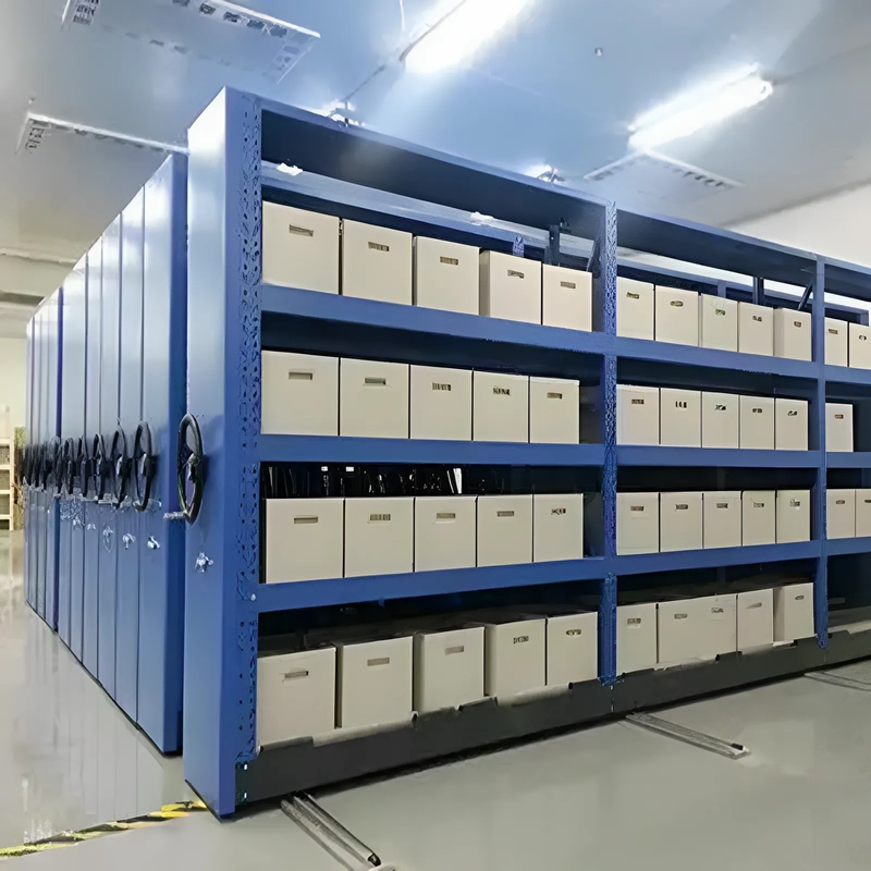 Modern Industrial Adjustable Cargo Mobile Shelving Durable Metal Iron Commercial Furniture Storage for Warehouses Supermarkets