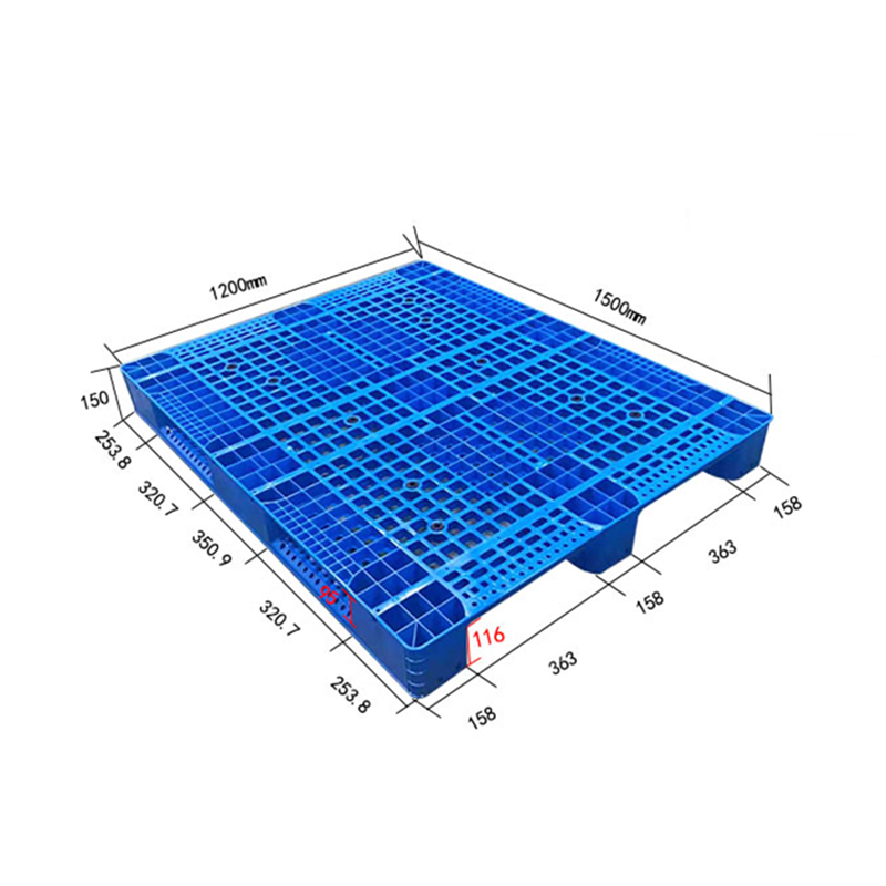 Heavy Duty Euro Size Plastic Pallets Large HDPE Stackable Warehouse Storage Single Sided Palette for Warehouse Storage