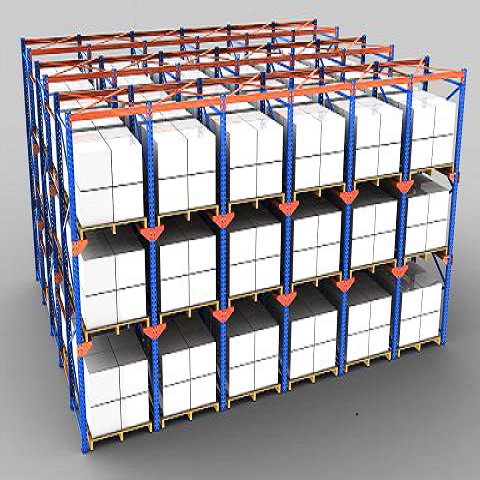 China Factory Wholesale 5-Layer Metal Pallet Racking System Steel Drive-in Racks with Corrosion Protection for Warehouse Storage