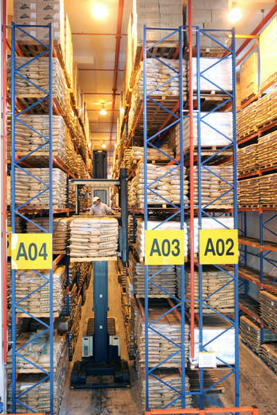Drive-in pallet rack installation