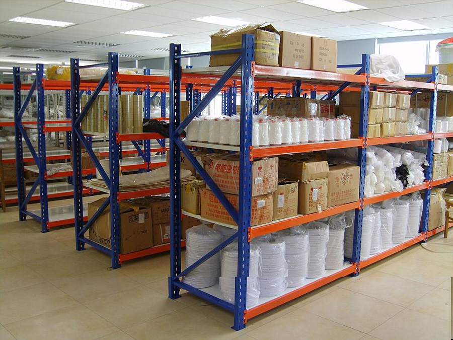 Warehouse Storage Logistics Center Supermarket Household Retail Store Medium-sized Steel Cold Rolled Steel Boltless Shelves Snap