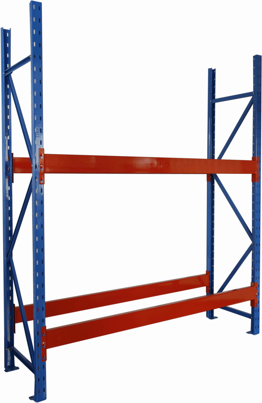 CE Certified Tear Drop Hole Heavy Duty Warehouse Rack Custom Height and Loading Capacity