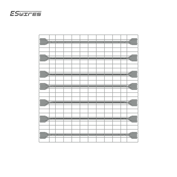 Europe Standard Fireproof Flared Channel 3 Support Channels Secure Design Metal Steel Mesh Wire Pallet Rack Decking