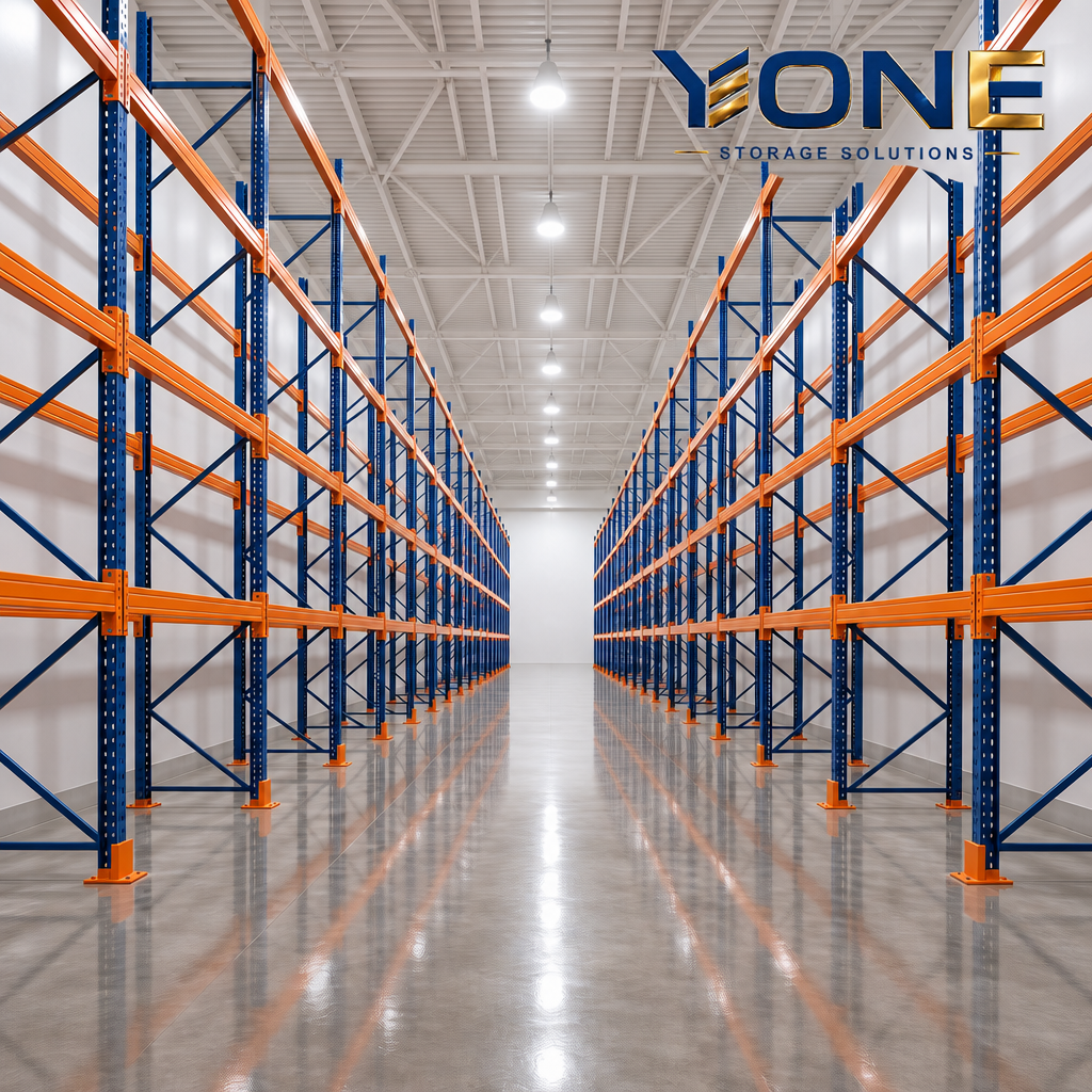 Steel Storage Rack System Q235B Heavy Duty Pallet Racking Under 12m with 90x70x2.0mm Upright Column and 60-80um Powder Coating