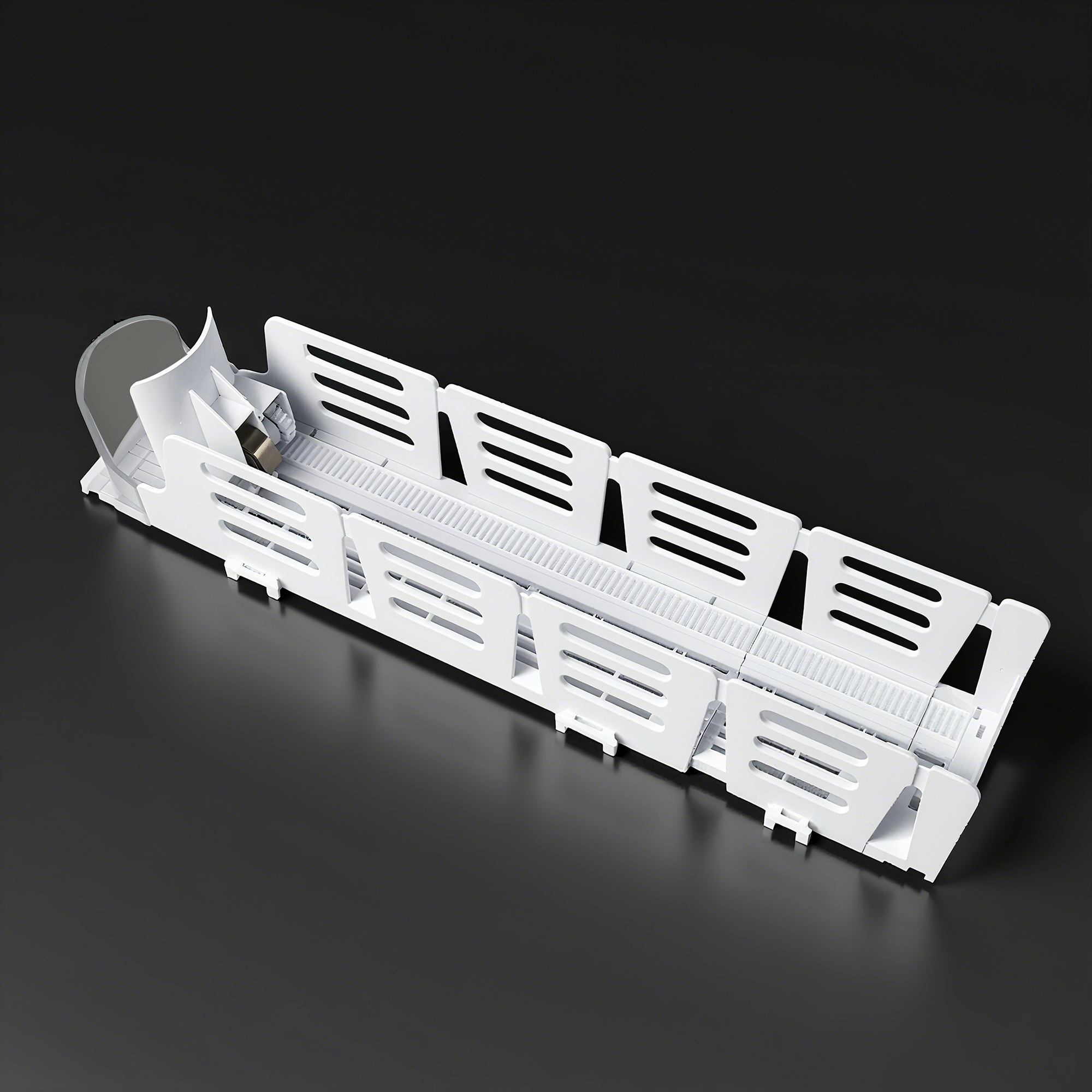 Hookei Plastic Gravity Roller Drink Shelf Pusher Spring Loaded Auto Push Track Soda Can Bottle Organizer For Retail Cooler Rack
