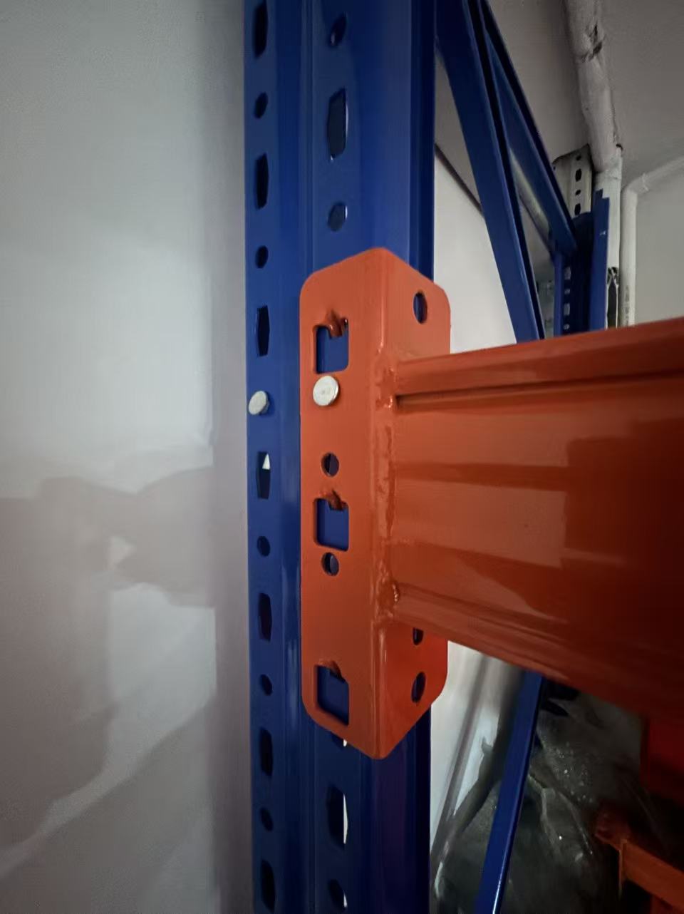 2000KGS Layer Heavy Duty Steel Pallet Rack Adjustable Beam Storage Shelving Powder Coated Blue Orange Warehouse System