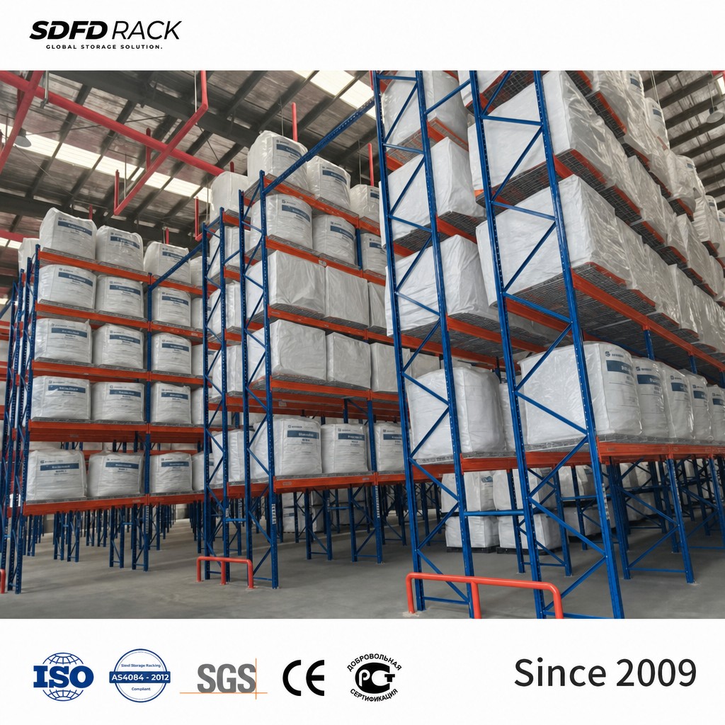 Competitive Price Warehouse Storage Rack Adjustable Customized 5 Level Heavy Duty Industrial Pallet Racking with Steel Shelves