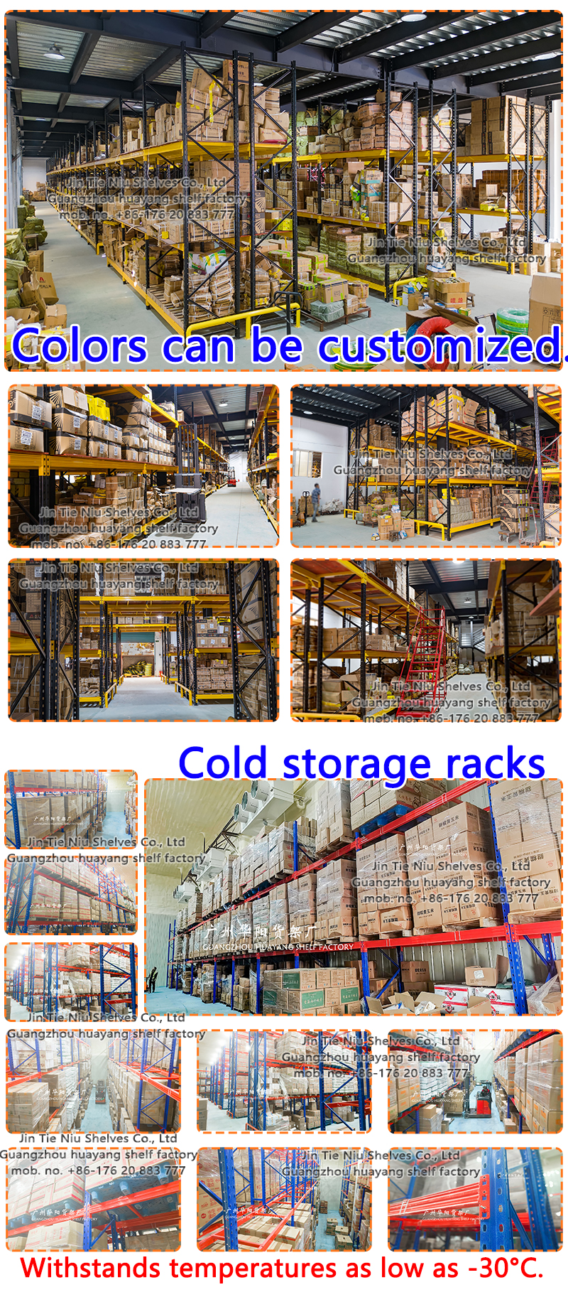 Selective Systems Welding for Pallet Adjustable Shelf Cold Room Fabric Bolt Storage Rack Lebanon, Israel, Palestine