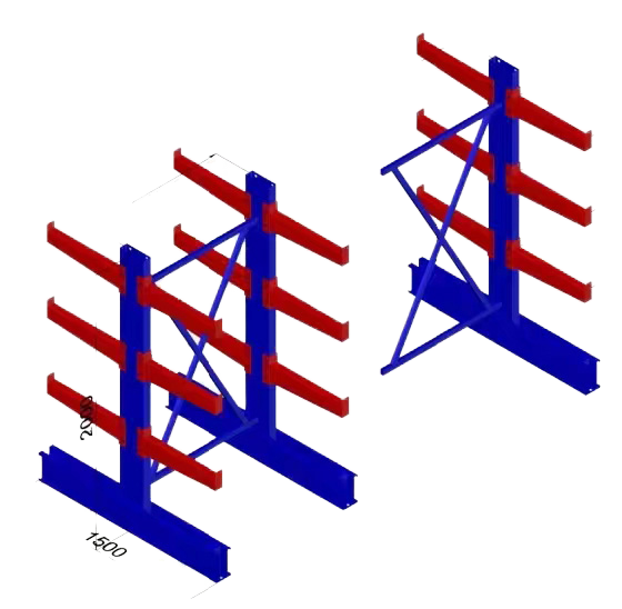 Light Medium Heavy Duty Steel Cantilever Rack 500kg 800kg 1000kg Per Arm Adjustable Storage System for Warehouse