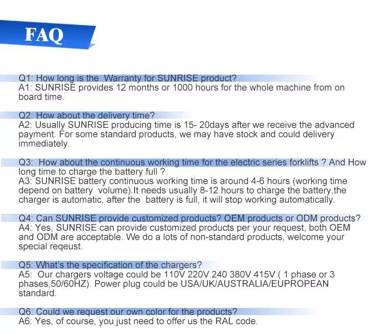 Customer Service and FAQ