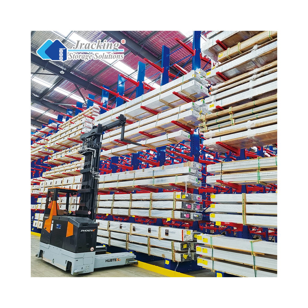 Jrackng High Capacity Heavy Duty Warehouse Storage Long Arm Cantilever Racking For Timber