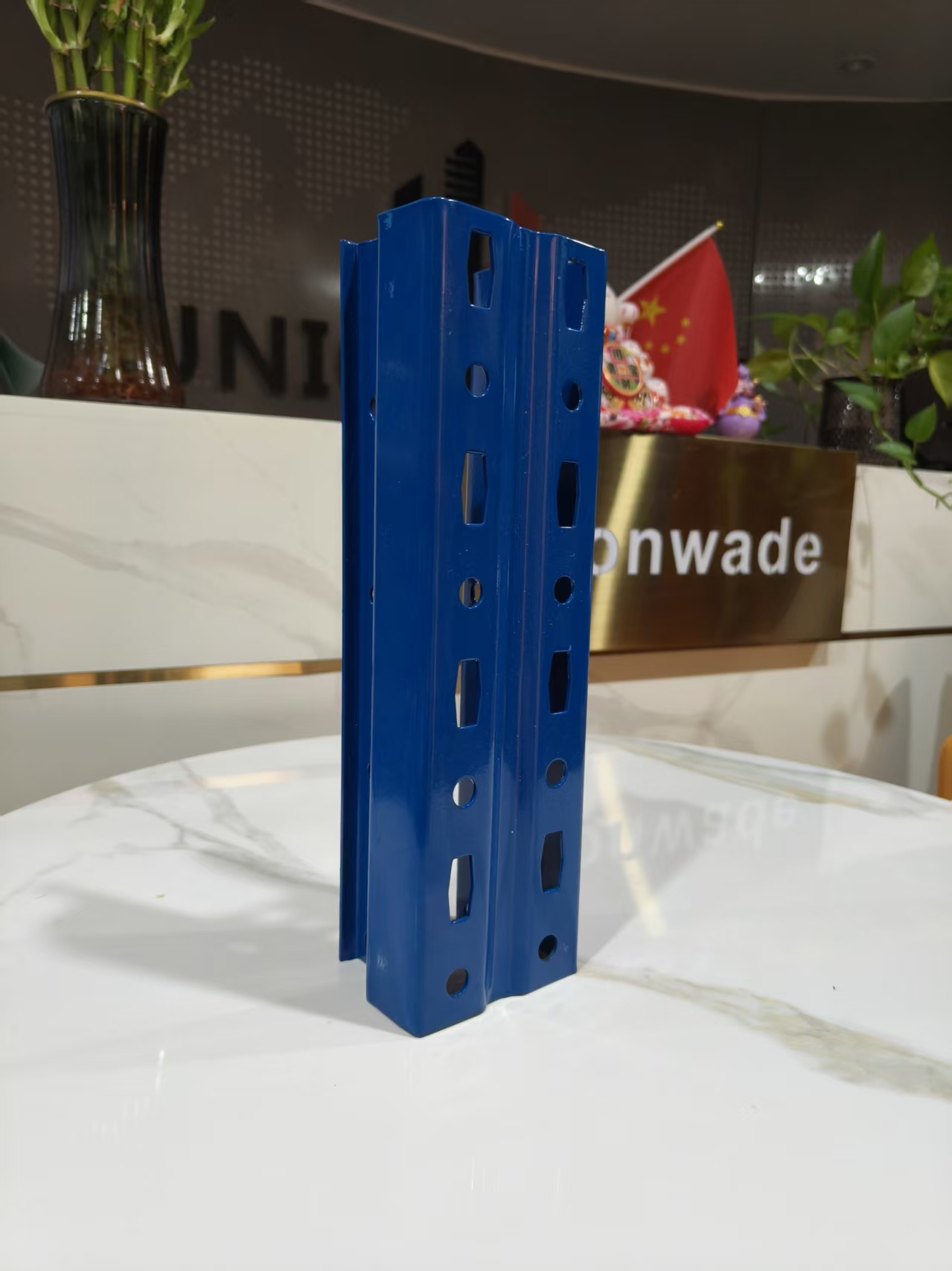 2000KGS Layer Heavy Duty Steel Pallet Rack Adjustable Beam Storage Shelving Powder Coated Blue Orange Warehouse System