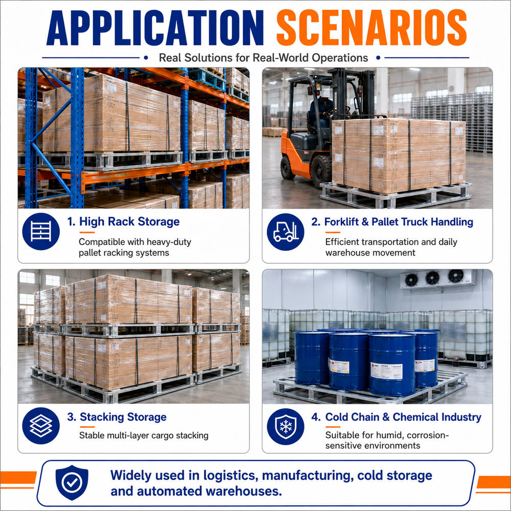 Factory Direct Steel Pallet Heavy Duty Warehouse Storage Metal Pallet For Racking System