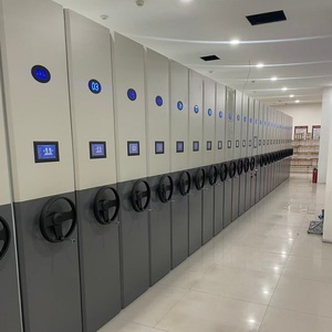 High-Density Intelligent Mobile Shelving System Rolling White Panel Library Movable Filing Cabinet for School Workshop