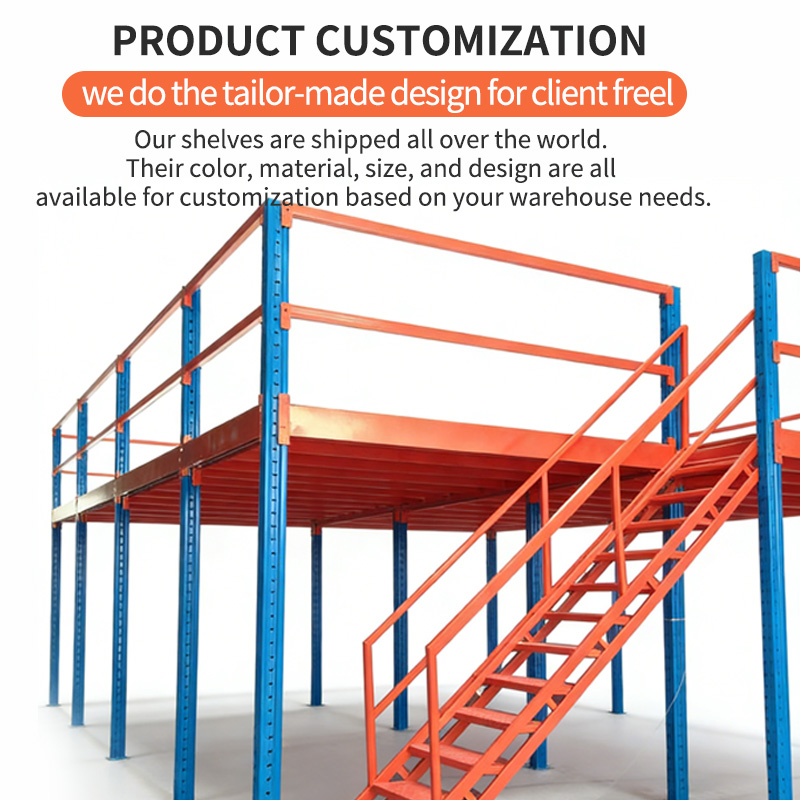 Yueyang Q235 Steel Structure High Bay Warehouse Mezzanine Racking Multi Tier Storage Shelf OEM ODM Electrostatic Powder Coated