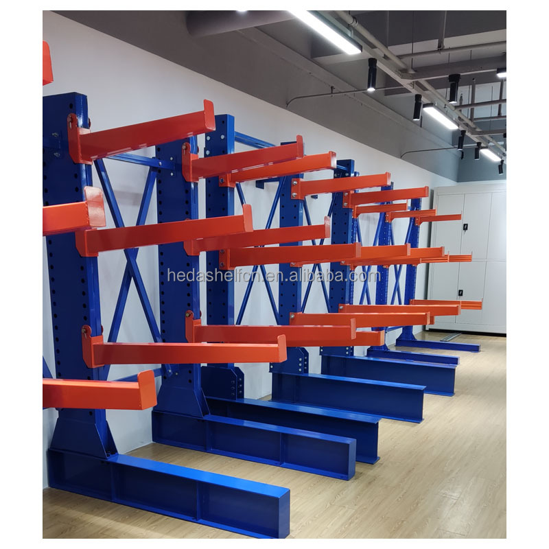 Heavy Duty Cantilever Racks H Beam Commercial Warehouse Racks Single Sided Structural Cantilever Rack