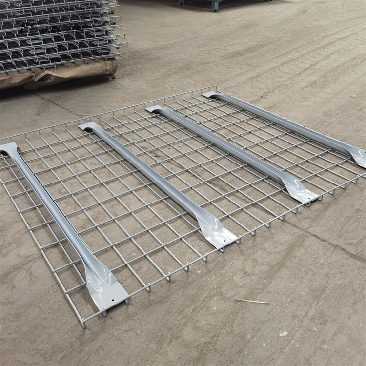 Europe Standard Fireproof Flared Channel 3 Support Channels Secure Design Metal Steel Mesh Wire Pallet Rack Decking