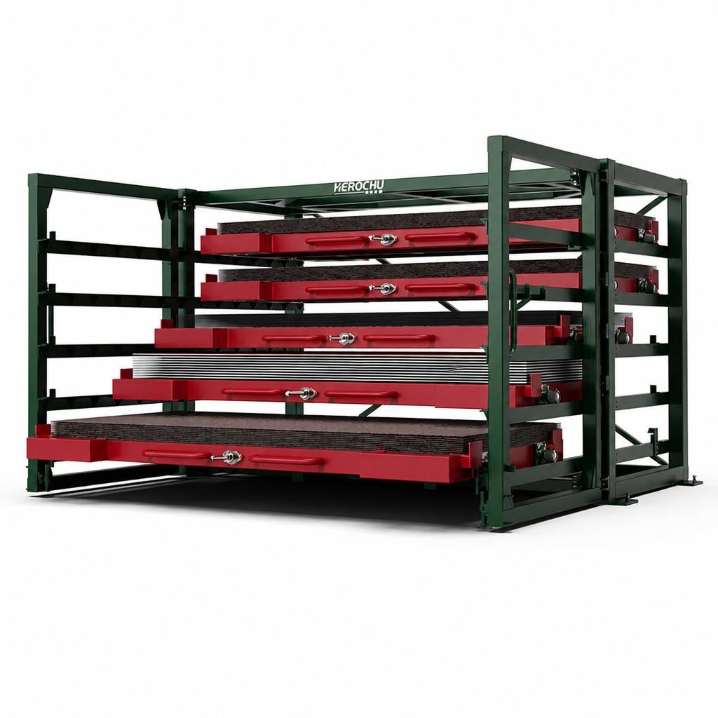 Industrial Heavy Duty Customizable Foldable Corrosion Resistant 8-Layer Powder Coated Carbon Steel Warehouse Rack Cantilever