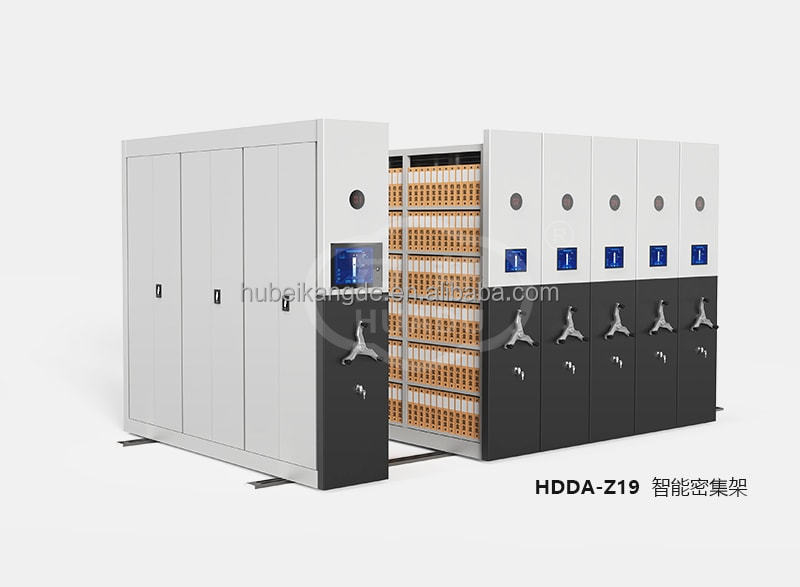 Manual-Operated Mobile Racking System Financial Document Storage Electric Intelligent Compact Filing Cabinets Shelving Steel