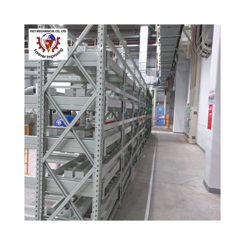 Mold Rack Vietnam Factory's Industrial Push-Back Pallet Rack System CE Certified Corrosion Protection Powder Coated Galvanized