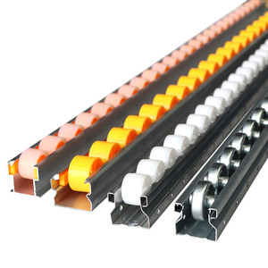 Industrial Storage Shelves Roller Track Large Load Capacity Rolling Rails Aluminium Fluent Strip Flow Rack