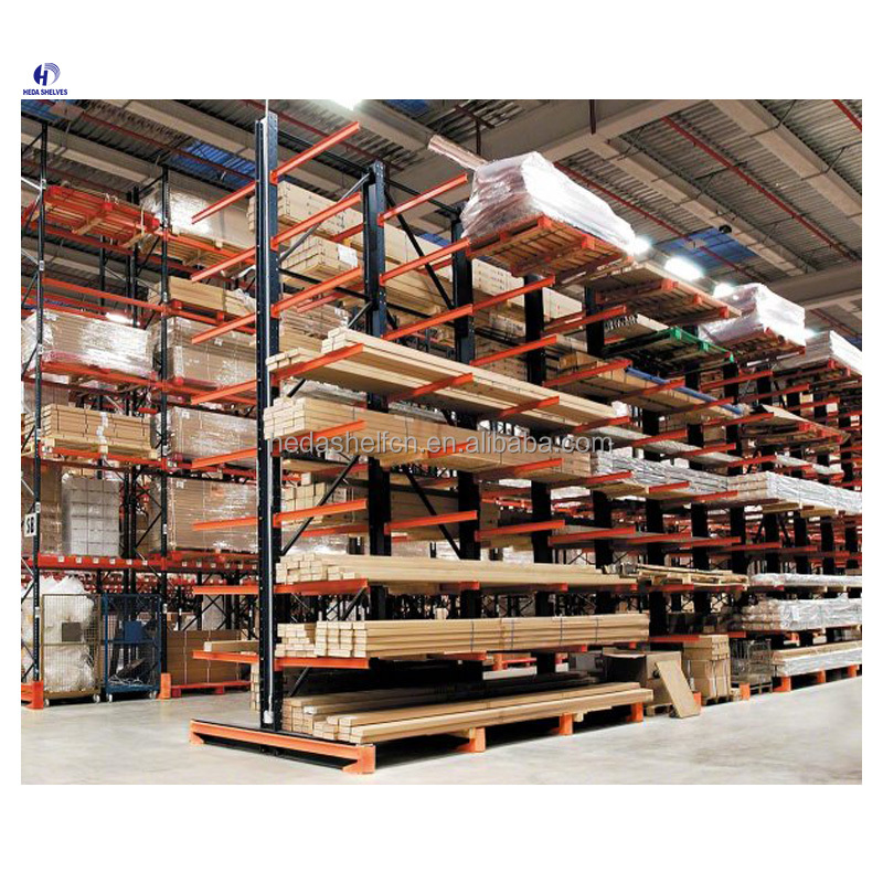 Heavy Duty Cantilever Racks Double Sided Galvanizing Warehouse Cantilever Rack Storage Rack For Lumber