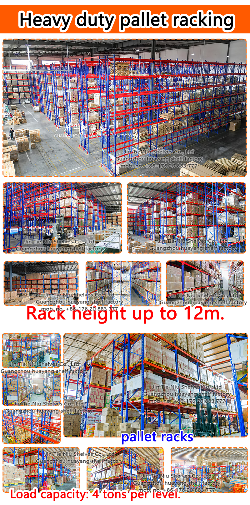 Selective Systems Welding for Pallet Adjustable Shelf Cold Room Fabric Bolt Storage Rack Lebanon, Israel, Palestine