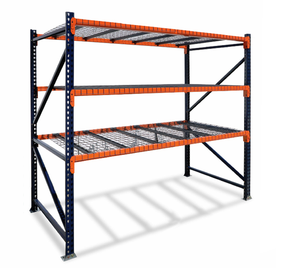 Adjustable 5 Layer Heavy Duty Corrosion Protected Steel Warehouse Racking System with Mesh Shelves and Pallet Rack