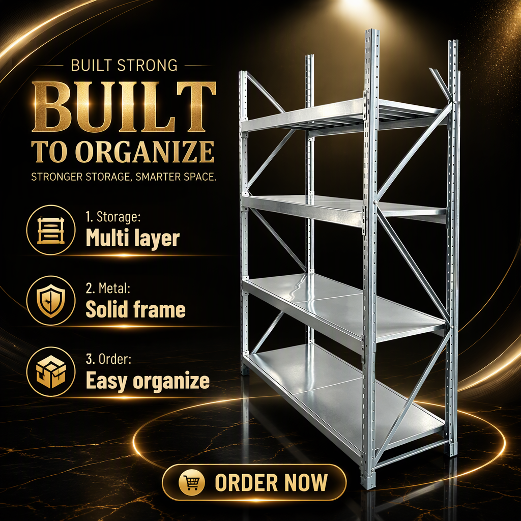 Heavy Load Medium Duty Storage Rack Boltless Adjustable Shelving Unit with Steel Panels for Warehouse Workshop Use