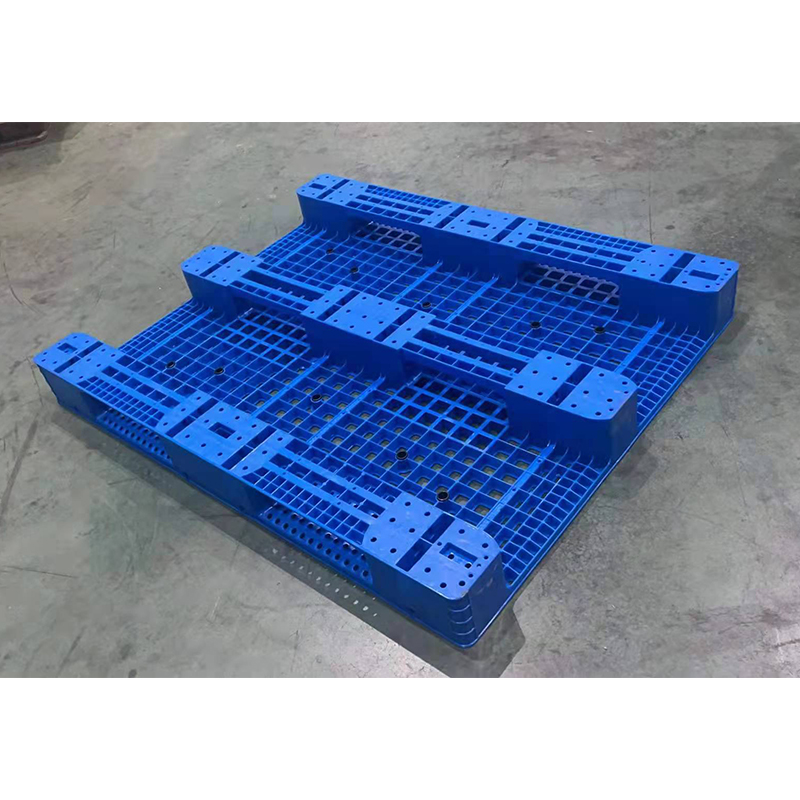 Heavy Duty Euro Size Plastic Pallets Large HDPE Stackable Warehouse Storage Single Sided Palette for Warehouse Storage