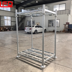 Dip Galvanized Industrial Stackable Metal Post Pallet