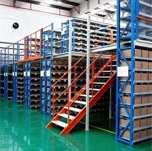 Industrial Multi-Layer Mezzanine Floor Racks Warehouse Storage Kits Staircase Systems Cold Rolled Steel Selective Pallet Rack