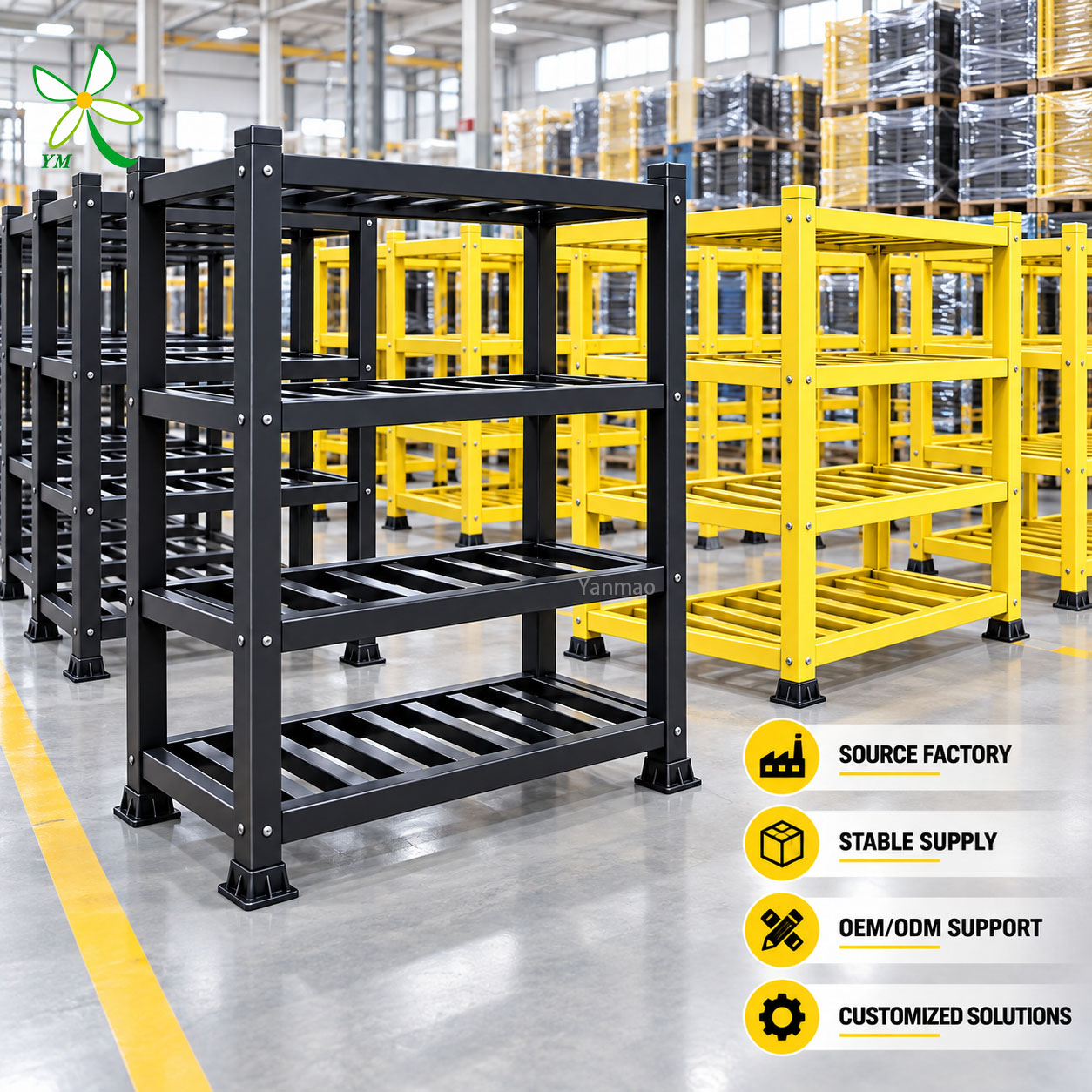 Custom Size Spare Parts Workshop MRO Storeroom Pultruded Lightweight Storage Shelving FRP Storage Rack Warehouse Rack