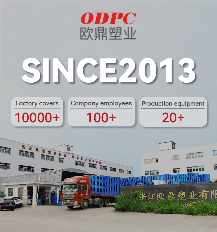 Space Saving Nestable Solid Top Plastic Pallets Distribution 9-Legs Shipping Pallet for Warehouse Storage ODPC