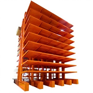 Heavy-Duty Cantilever Rack Designed With Extended Arms Providing Open Front Access For Long And Bulky Material Storage